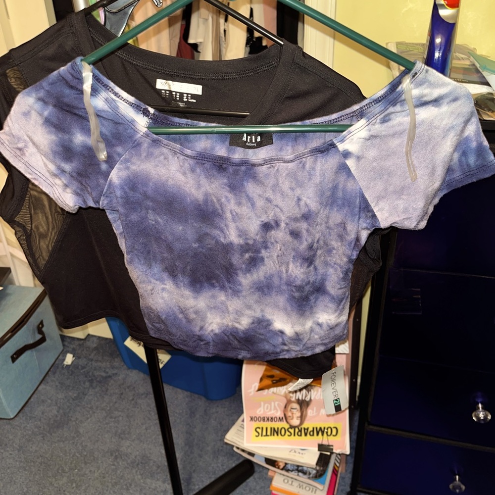 Aria Clothing Women’s Tie Dye Blue Crop Top